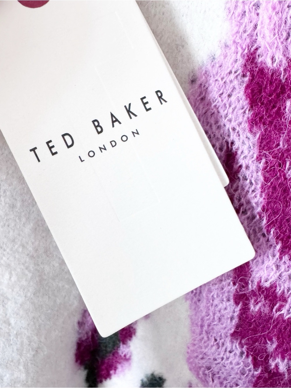 Ted Baker Cream Crewneck Sweater with Rose Motif - Picture 6 of 11